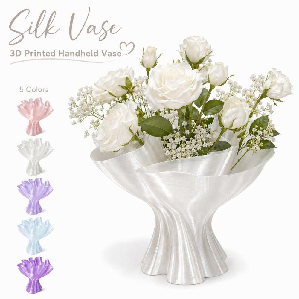 3D Printed Decorative Vase Vintage Style Minimalist Floral Decor  Home Decor