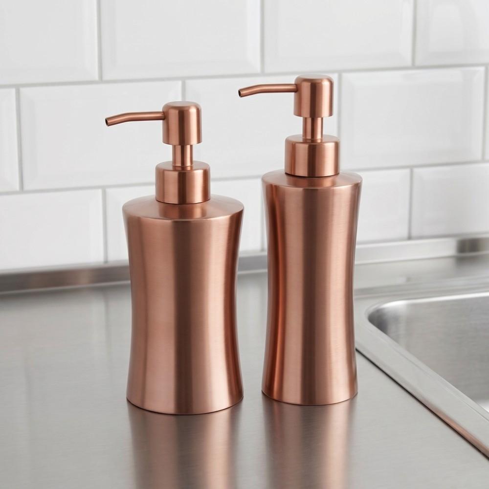 Rose Golden Soap Lotion Dispenser Liquid Dispenser Bathroom Kitchen Sink Washroom Shower