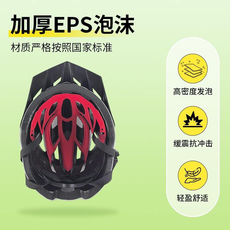 Ultra-Lightweight Ventilated Cycling Helmet With Visor Insect Net Mountain Bike Road Night Visibility