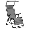 VidaXL Folding Terrace Chair Textilene Grey