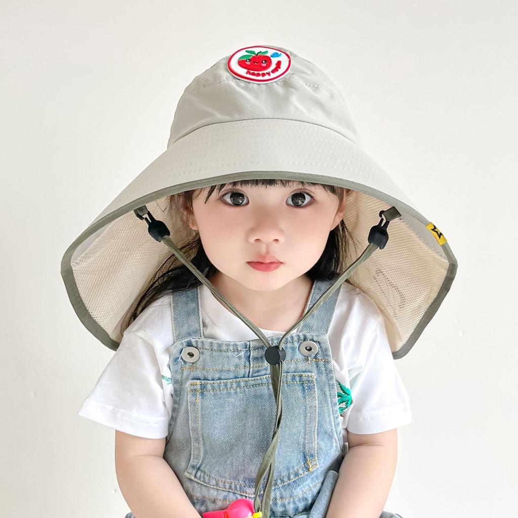Kids Summer Sun Hat With Neck Flap UV Protection Wide Brim Visor Cap For Boys And Girls Outdoor Beach Shade