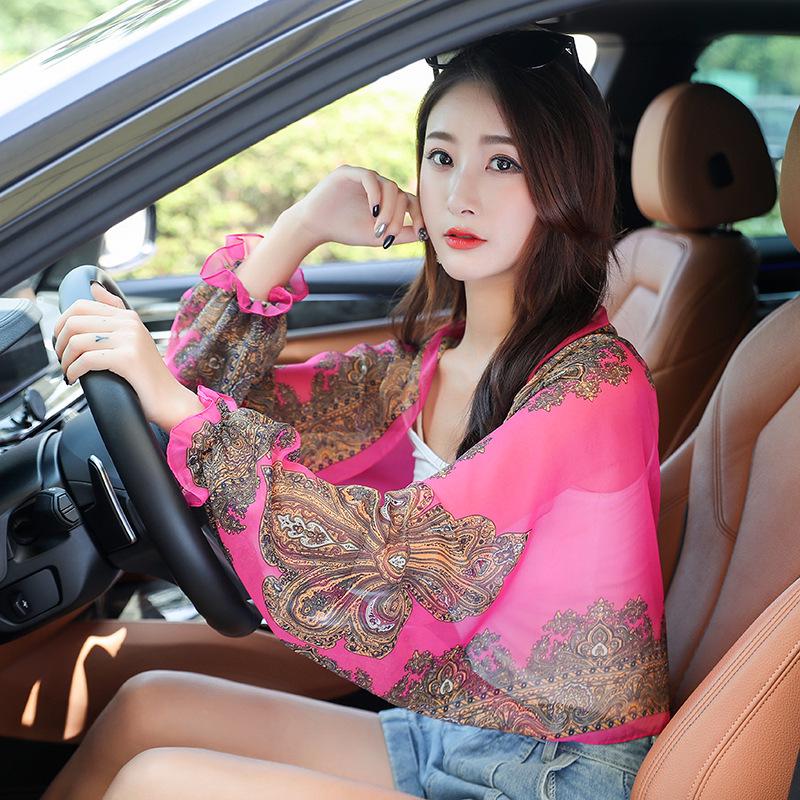 Женские рукава из шифона Ice Silk с защитой от ультрафиолета для летней езды на велосипеде и вождения