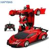 SMRT RC Sports Car Car Transformation Robots Models Remote Control Deformation Car RC Fights Toy