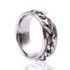 Titanium Gift Rotatable Classic Wedding Chain Ring Stainless Steel Women and Men Finger Ring