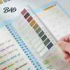 Writable Index Labels Sticker Tabs with Built-in Scale Ruler, Morandi Color Transparent PET Sticky Notepads Page Markers, Compact Book for Classify
