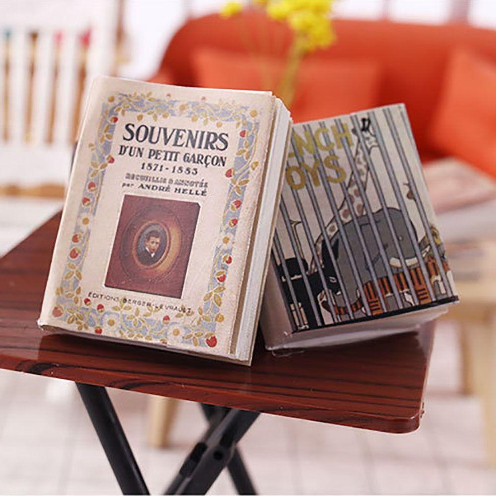 1/6 1/12 Dollhouse Book Can Be Opened Mini Books Gifts Miniature Book Model