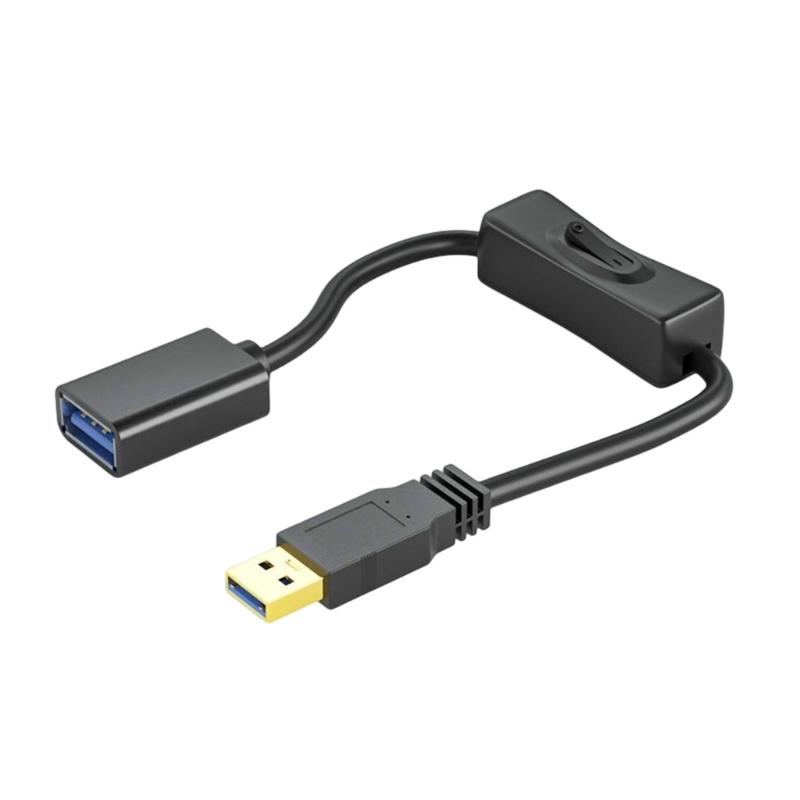 USB-кабель с выключателем питания, Прямой USB3.0 Male to Female, Кабель-удлинитель для передачи данных и питания