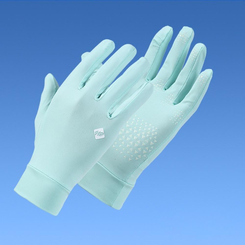 Highly Elastic Ice Silk Gloves Anti-UV Driving Mittens New Flip Finger Gloves Outdoor Sports