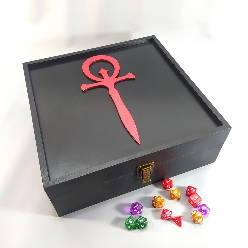 Ящик с крышкой для коллекционных карт Magic the Gathering, Pokemon, Yu-Gi-Oh 25х25х11 см Мастерская мистера Томаса Дерево Лак