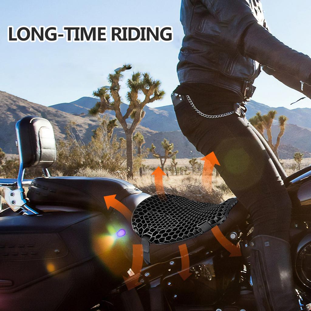 Универсальная сотовая подушка для мотоцикла, 3D противоударная дышащая гелевая подушка для мотоцикла