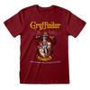 Gryffindor Crest T-Shirt Harry Potter New Maroon Official