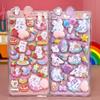 3D DIY Cartoon PVC Elastic Stickers Cute Hip Stress Relief Decorative Stickers for Phone Cases Stationery Daily Use