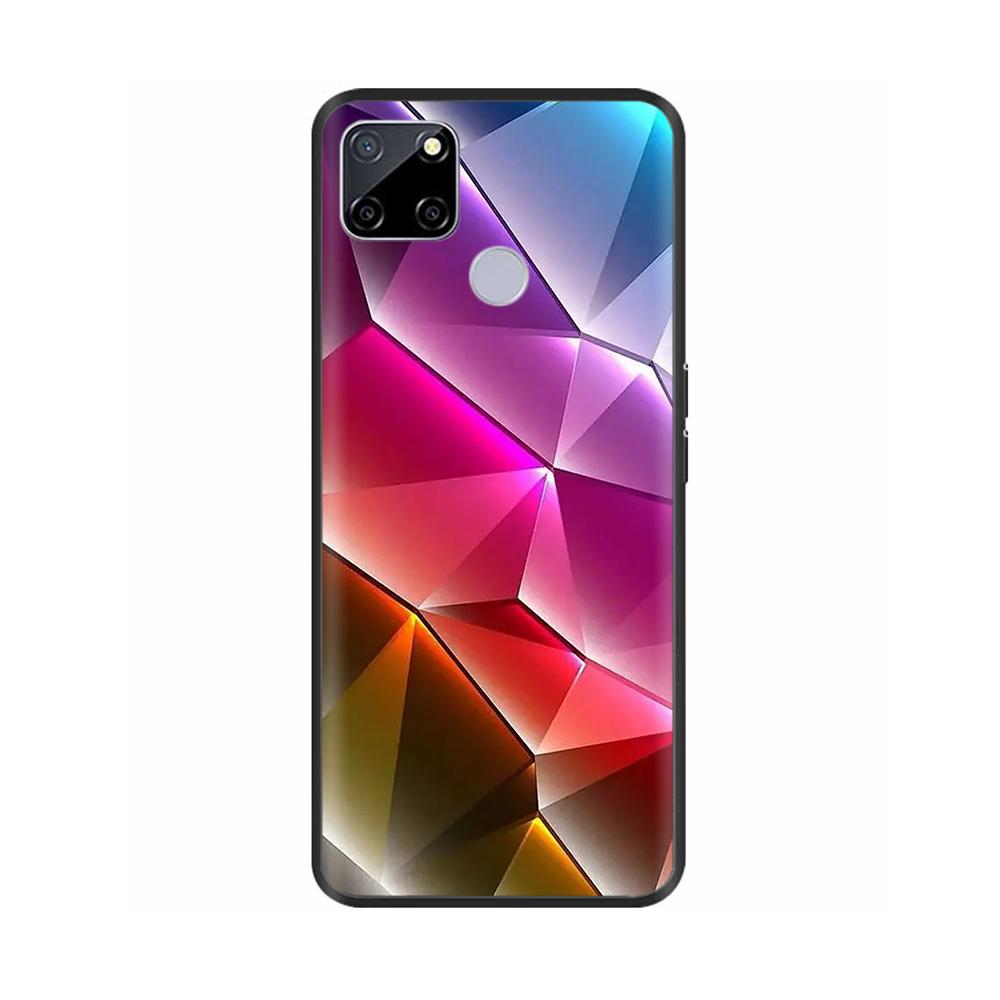 Чехол для Realme C25 C25s Мягкий Милый Чехол для OPPO Realme C25Y C21Y Силиконовый Черный ТПУ Чехол для Телефона Для OPPO Realme C21 Цветочный Чехол