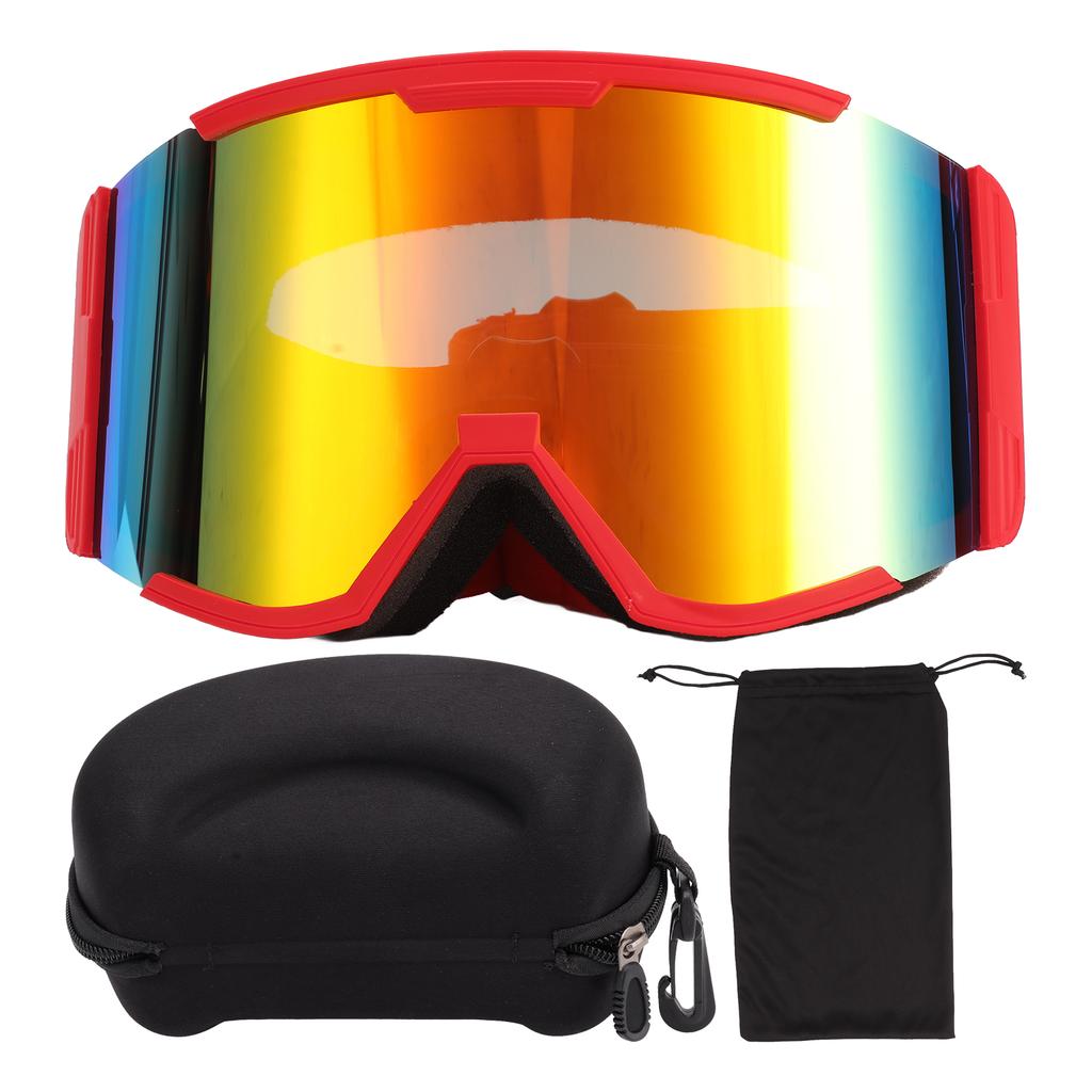 Взрослые лыжные очки Двойные линзы Антизапотевающие Большое поле обзора Цилиндрические сноубордические очки Ветрозащитные очки для альпинизма Двухслойные лыжные очки