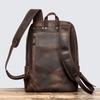 Винтажный мужской кожаный рюкзак Crazy Horse, роскошный модный дорожный рюкзак большой емкости, школьная сумка в стиле колледжа, сумка для ноутбука
