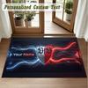 Crystal Velvet Square Rug Custom NameVfB Stuttgart FC Pattern Non Slip Home Floor Decor Rug