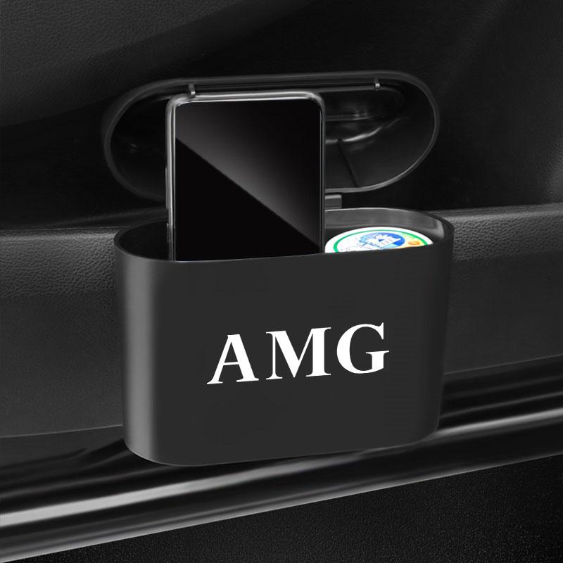 AABIG1 Car Sorting Bracket Box Storage Garbage Bin Stickers For Mercedes Benz A200 A180 W177 CLA GLA AMG A C CLS Class Car Accessories
