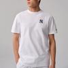 New Era Унисекс футболка с коротким рукавом свободного кроя с вышивкой New York Yankees Белый 14148861