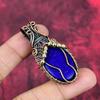 Lapis lazuli pendant copper wire wrapped gemstone pendant handmade pendant copper wire wrapped jewelry gifts for wife latest design pendant