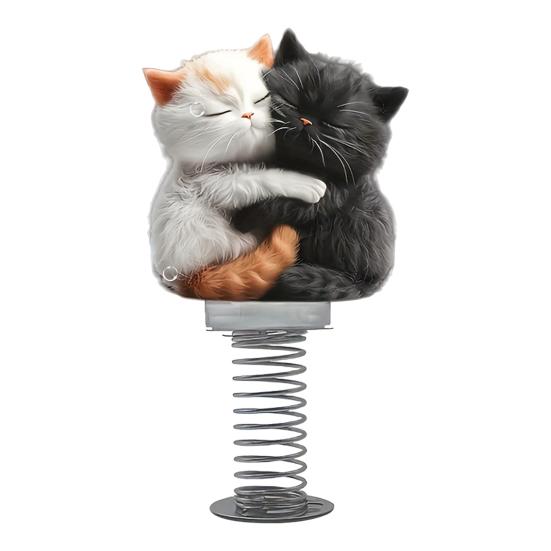 2D Swing Animal Decoration with Spring Acrylic Flat Cartoon Cat Ornament Car Dashboard