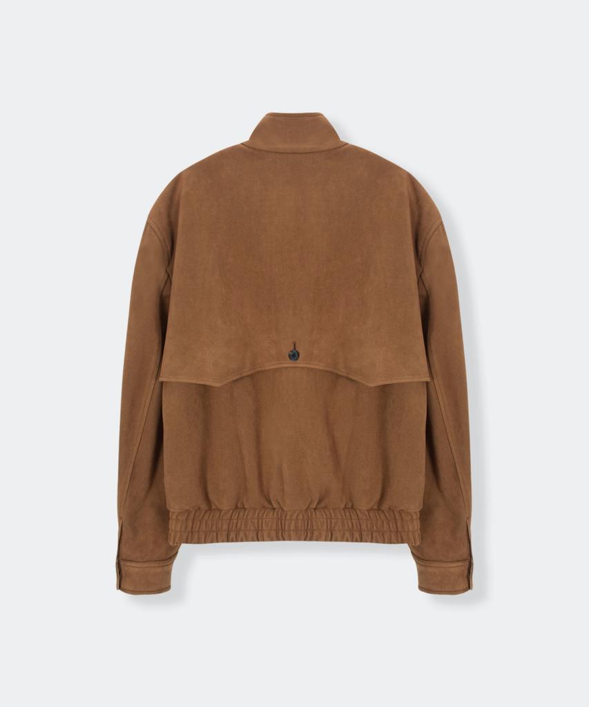 Kineto Suede High-Neck Jacket_Camel