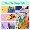 PicassoTiles 100 Piece Set 100pcs Magnet Building Tiles Clear Magnetic 3D Blocks Construction Playboards, Creativity Beyond Imagination, Inspirational