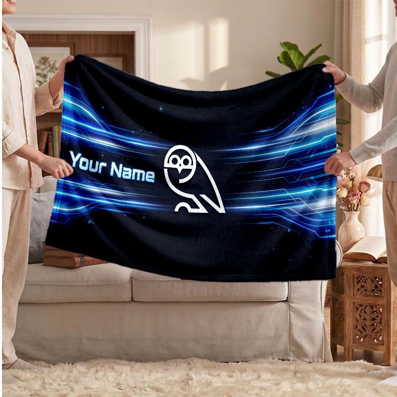 Sheffield Wednesday FC Personalized Fleece Blanket With Football Logo, Custom Name Text Soft Warm Home Throw Blanket
