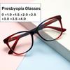 Fashionable and Personalized Contrasting Presbyopia Glasses New Large Frame Glasses Blue Light Blocking Eye Protection