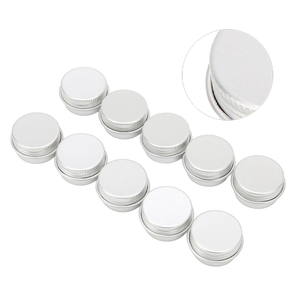 10 шт. 5 мл портативная пустая алюминиевая консервная банка пустая круглая алюминиевая банка для бальзама для губ твердые духи