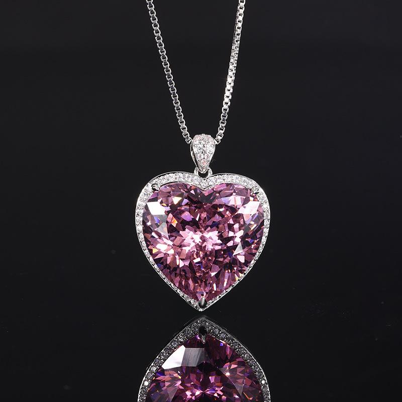 Ювелирное изделие Птичье гнездо огранка ретро большое ожерелье с кулоном в форме сердца основной камень 20 * 20