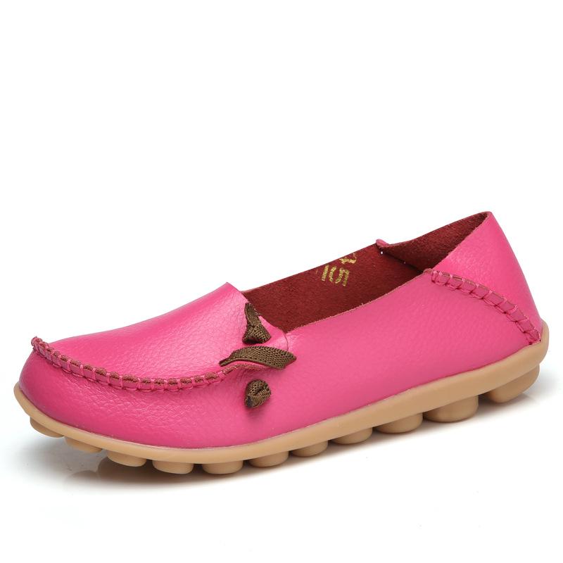 Женские туфли на плоской подошве весна-лето Новые женские лоферы с круглым носком Балетки Женская повседневная обувь Женские мокасины без застежек Zapatos Mujer Размер 44