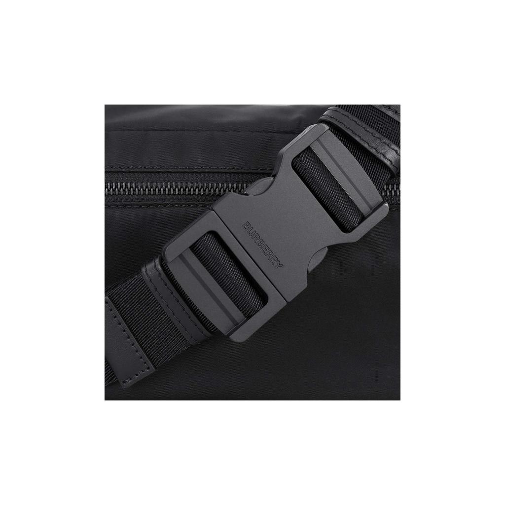 Burberry Сумка через плечо, на пояс, унисекс, средний размер, из телячьей кожи с принтом Monogram и полиамида, цвет бежевый