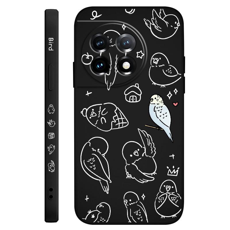 Игривый Попугай Чехол для Телефона Для Oneplus 13 13R 12 12R 11 11R 10 10R 10T 9R 9RT 9 8T 8 7 7T Pro 5G Жидкий Силиконовый Чехол