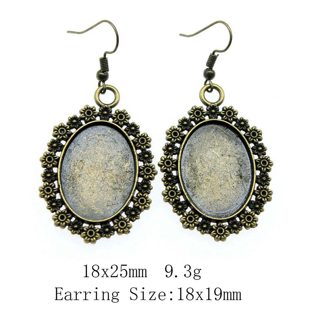 Подарки для женщин Винтажные серьги Овальные серьги-крючки Стеклянный кабошон Основание Подставка Подставка Серьги-подвески и подвески Женские сумки Серьги