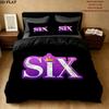 Six Pattern Bedding Quilt Set Quilt Cover Pillowcase Home Birthday Gift(1 * duvet cover + 2 * pillowcase, without core)