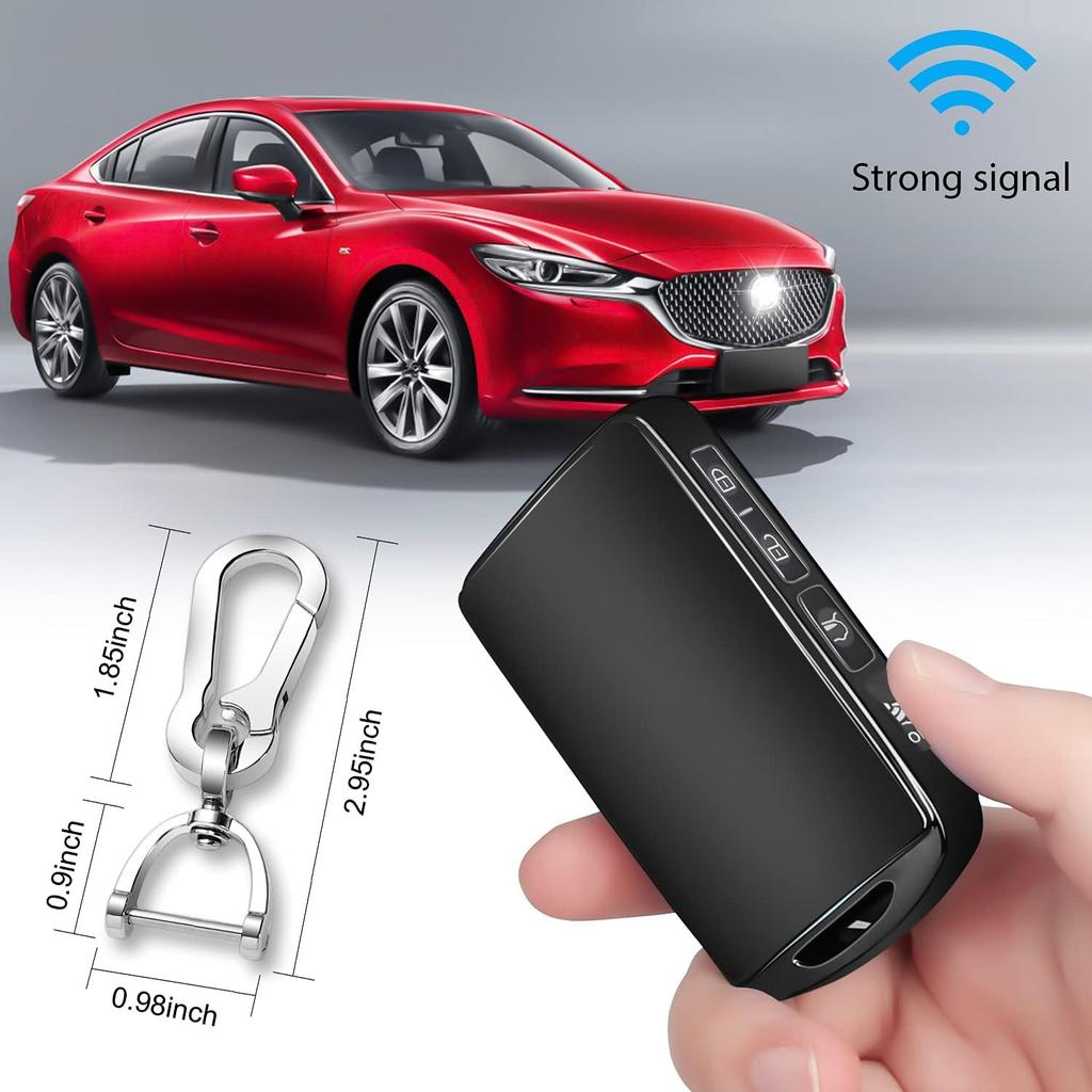 QBUC For Mazda Key Fob Cover,TPU Protector Key Holder With Keychain For - Mazda 3,For Mazda 3 Hatchback,For - Mazda CX-5,CX-30,CX-9,CX-12 3-4-Buttons