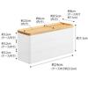 Yamazaki RIN Slim Accessory Case with 3 W24 x D8 x Lid Transforms into a Accessory 5811 Tray, Tiers, Natural, Approx. H11.5cm, Tray, Storage,
