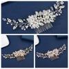 Flower Pearl Hair Combs Jewelry Toothed Insert Comb Creative Rhinestone Hairpin  Party