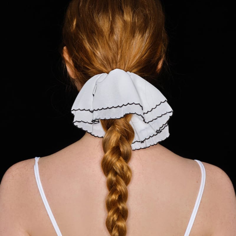 Eireve ПИКОТ ШИФОНОВАЯ ОБОРОЧКА СКРАНЧИ (ЧЕРНЫЙ)