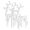 Reindeer Christmas Decoration 3 Pcs. 60x16x100 cm Acrylic