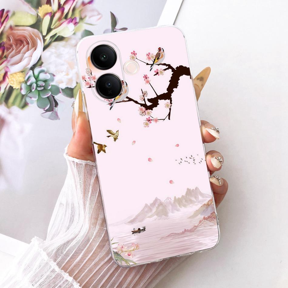For Vivo V60 Lite 4G 5G Cute Flower Butterfly Cat Painted Case For Vivo V60 V60lite V2530 V2511 Soft Silicone TPU Phone Cases