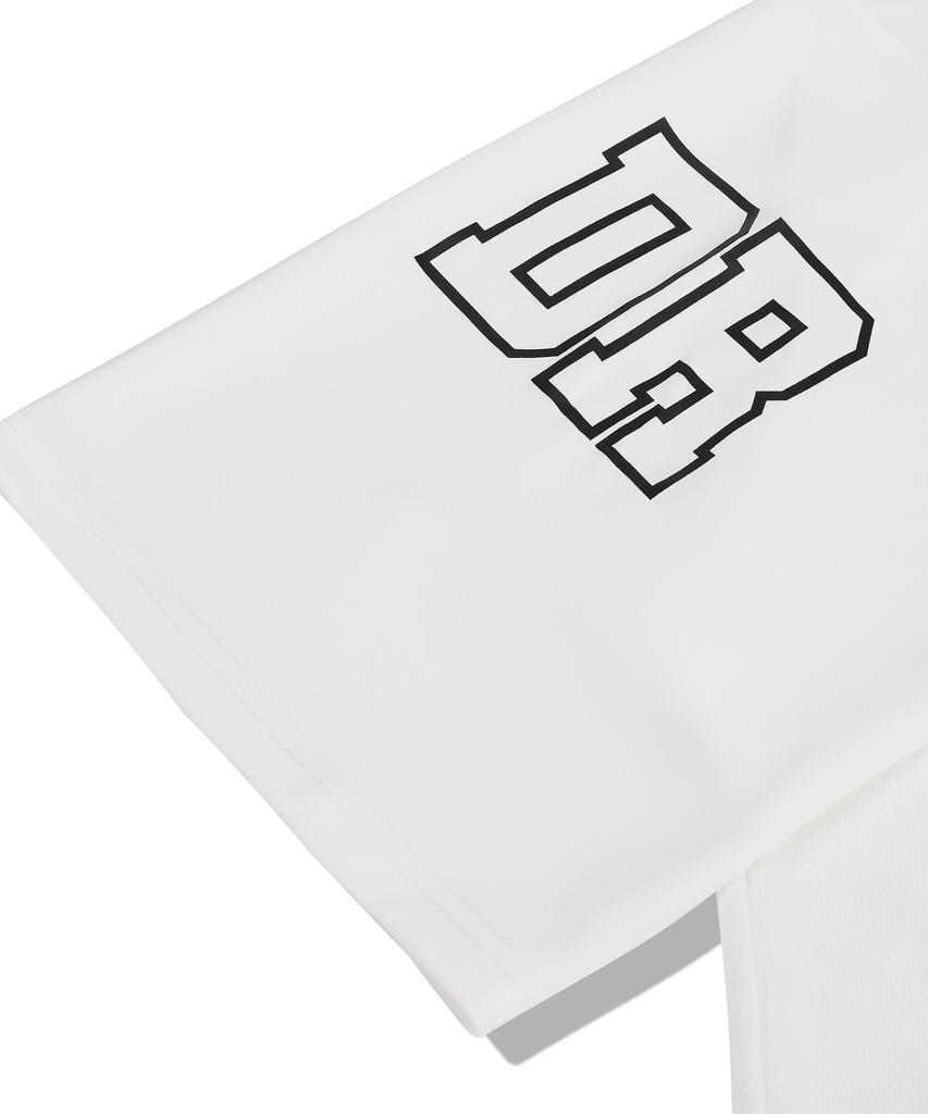 DRIX Rugby Oversized Mesh Jersey Half Sleeve_White