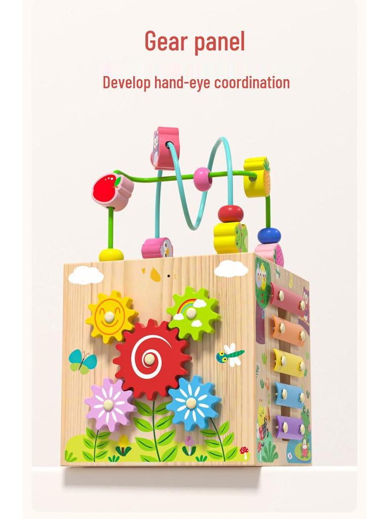 Wooden Educational Bead Maze Box: Early Development Toy for Infants & Toddlers