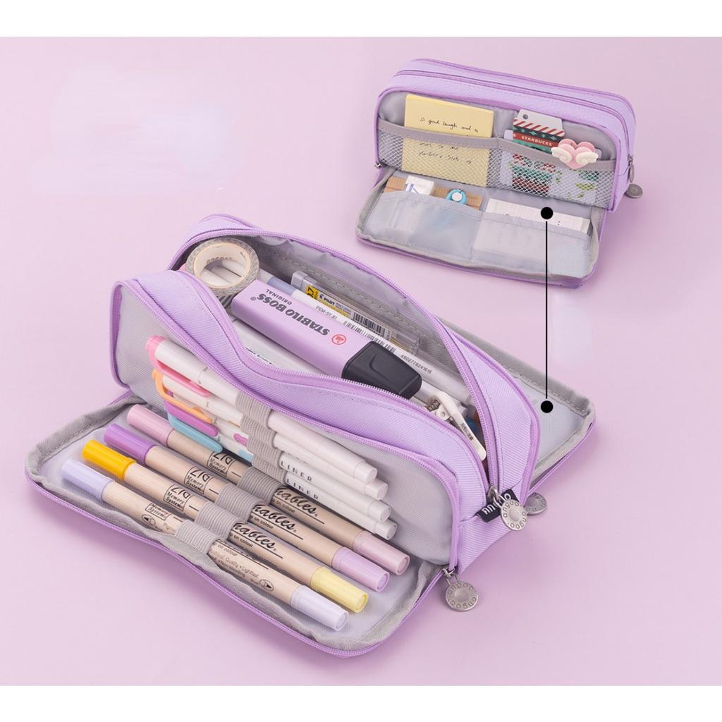 Пенал большой емкости, большая сумка-карандаш для хранения, сумка-маркер, 3 отделения, канцелярские принадлежности, чехол для ручек, держатель для взрослых, офисный органайзер, подарки