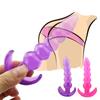 Five Beads Anal Plug Crystal Anal Plug Five Beads Transparent Jelly Men and Women Masturbation Device TPE Material