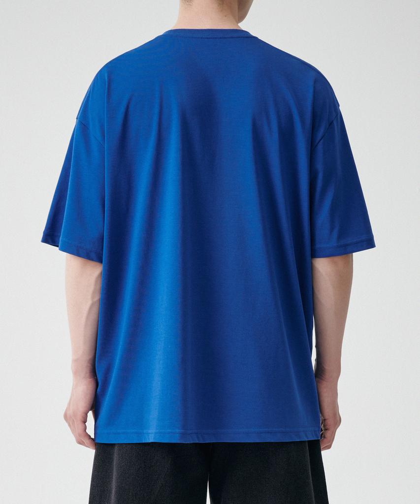 MUSINSA STANDARD [Cooltandard] Oversized Crew Neck T-Shirt [Blue]