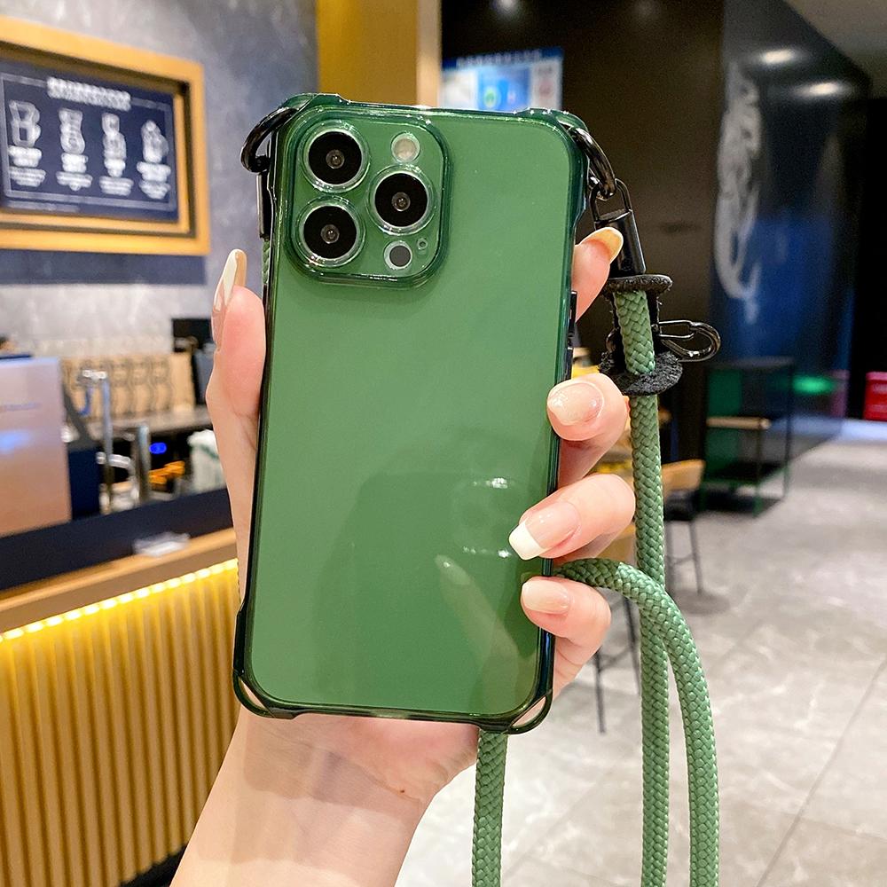 Чехол-ремешок для ожерелья через плечо, мягкий чехол для iPhone 15 Pro Max 14 Pro Max 15 Plus 13 12 11 Pro Max, противоударный силиконовый чехол