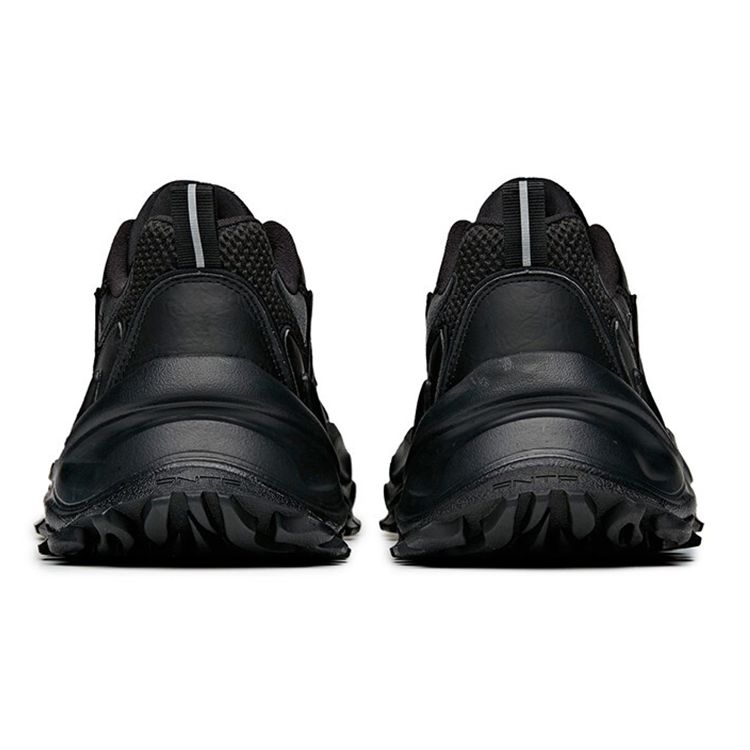 Anta Hot Comfortable Trendy Shock Absorbing Non-Slip Wear-Resistant Breathable Low-Top Dad Shoes Men Sneaker Black 912118886-7