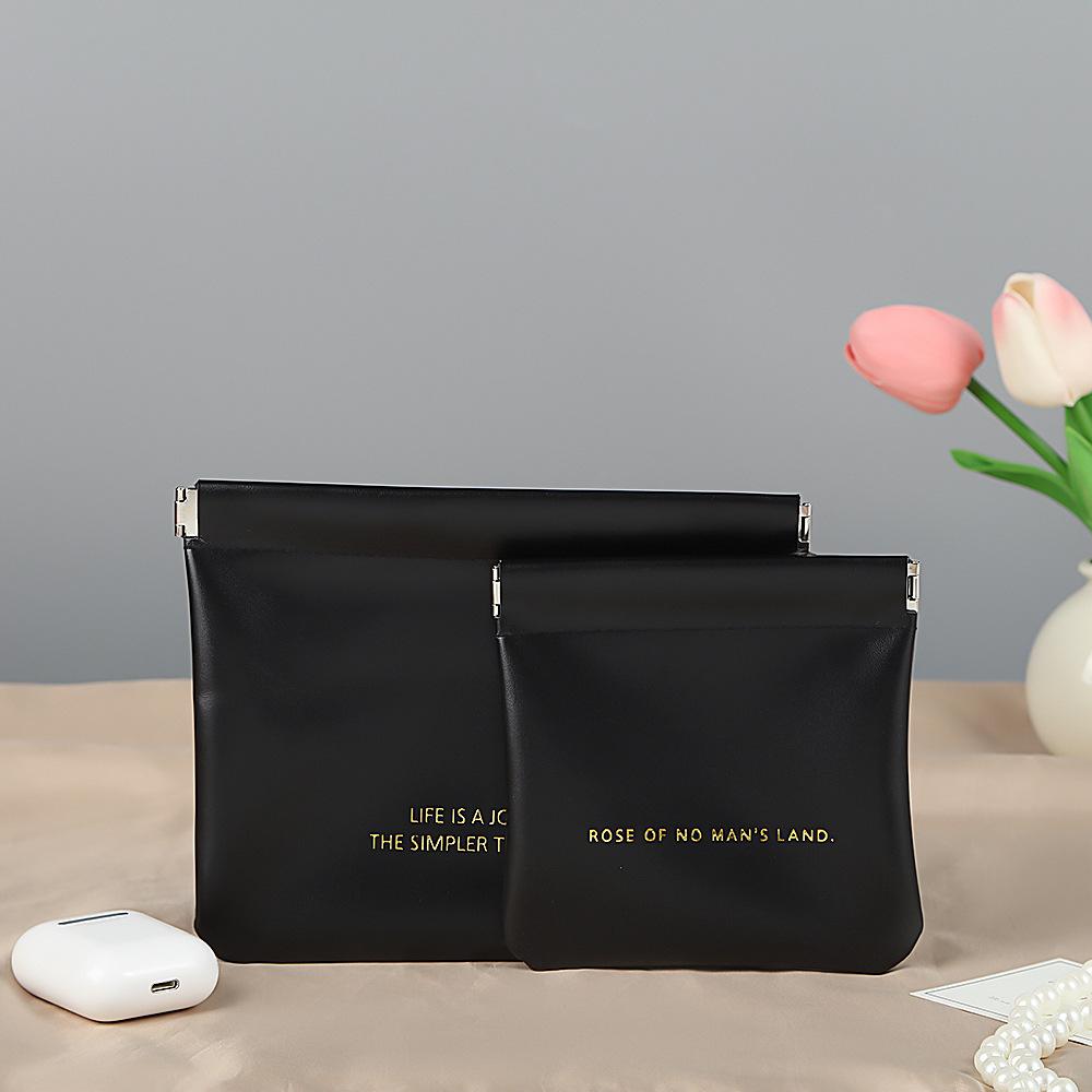 Органайзер для красных конвертов с пружинным зажимом: Портативный держатель для данных и украшений с автоматическим закрытием, кошелек для монет