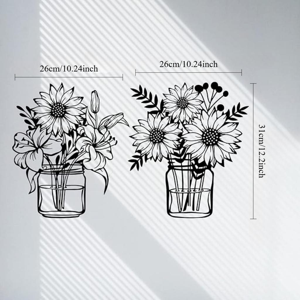 1 шт. Настенный декор из металла, цветы, настенное искусство, подсолнухи, цветочные украшения для дома для ванной комнаты, гостиной, домашнего офиса